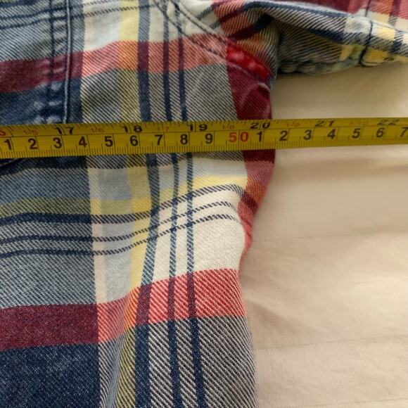 Zip code 1992 plaid men’s button up collar short sleeve shirt size L - Picture 4 of 7